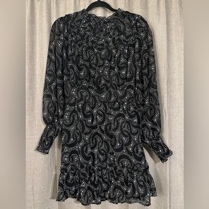 Topshop Chiffon Moon and Star Printed Dress - Black / size US 4, UK 8